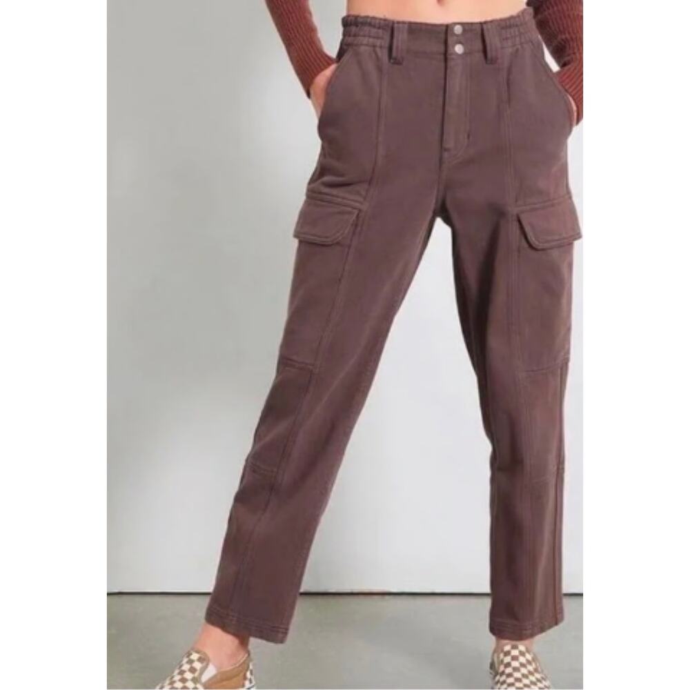PacSun Women’s Elastic Waist Cargo Trousers – Size M – Brown